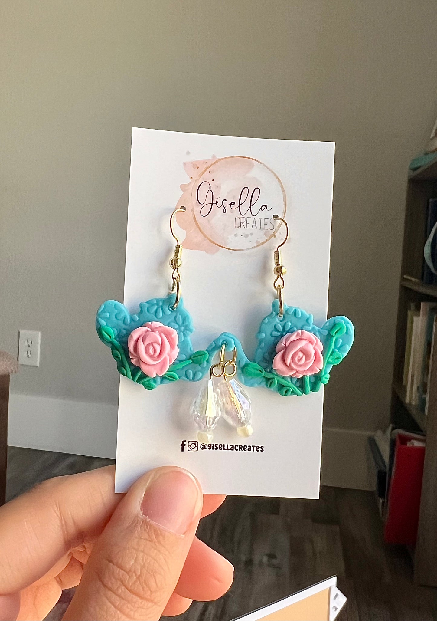 Tea Pot Earrings - Blue